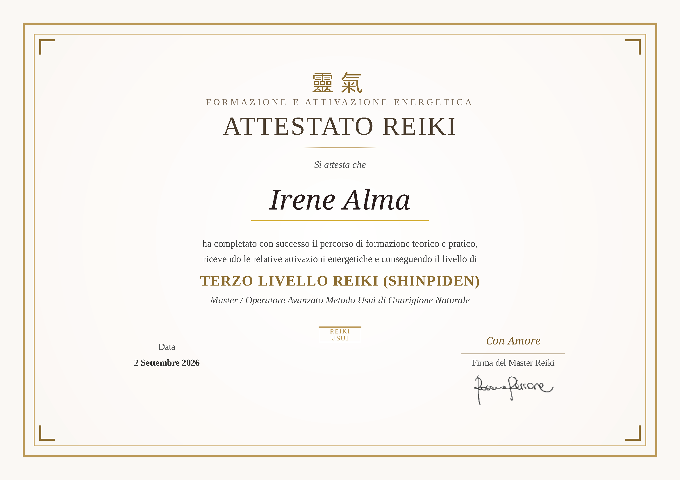 Attestato Terzo liv. Reiki_Irene_Alma_
